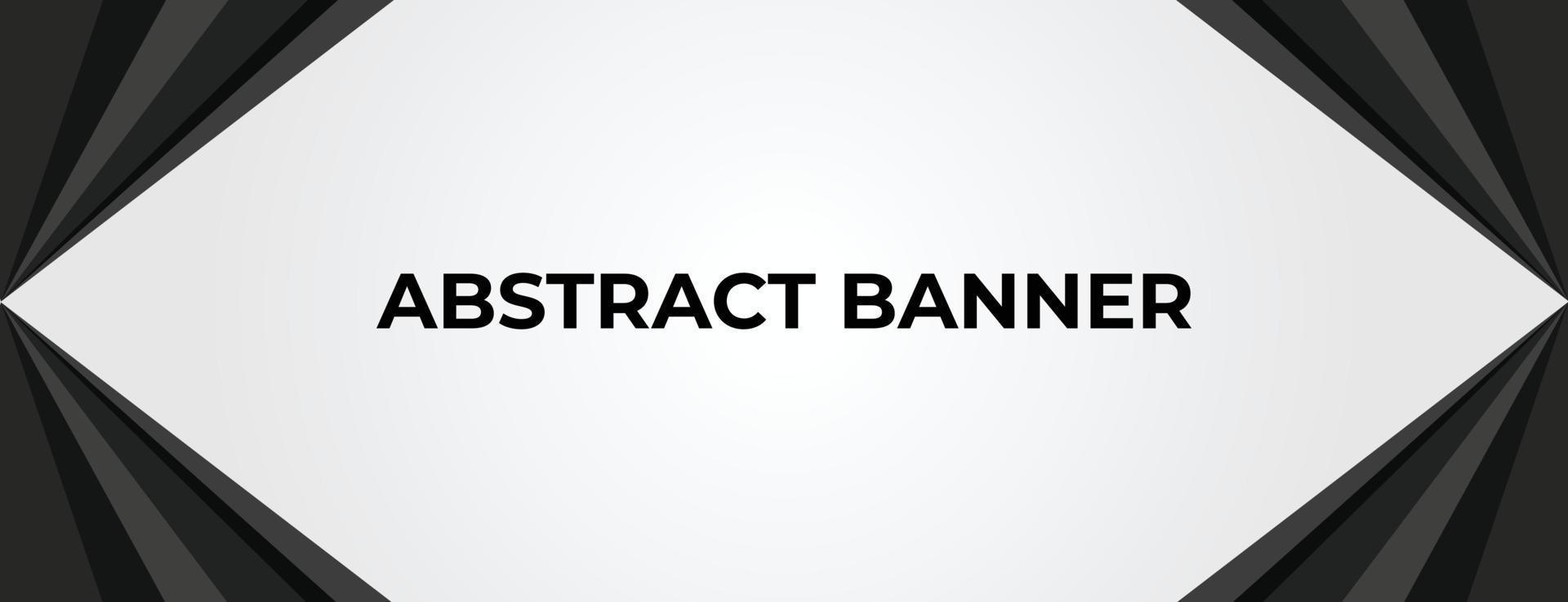 Triangular Black Vector Banner with Abstract Template Design