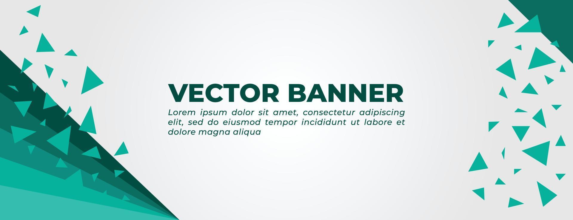 banner de vector verde abstracto con formas de rectángulo. diseño de plantilla de degradado verde.