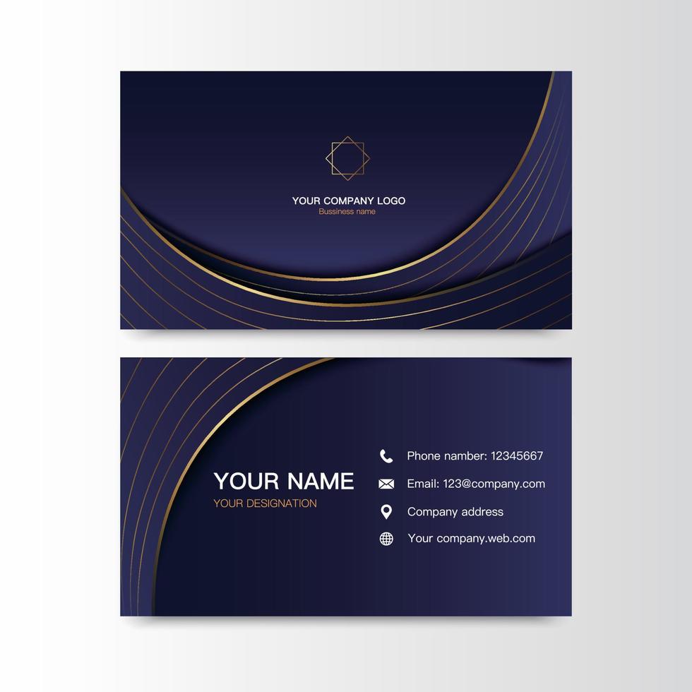 Bussiness card for company simple luxury background vector Illustration
