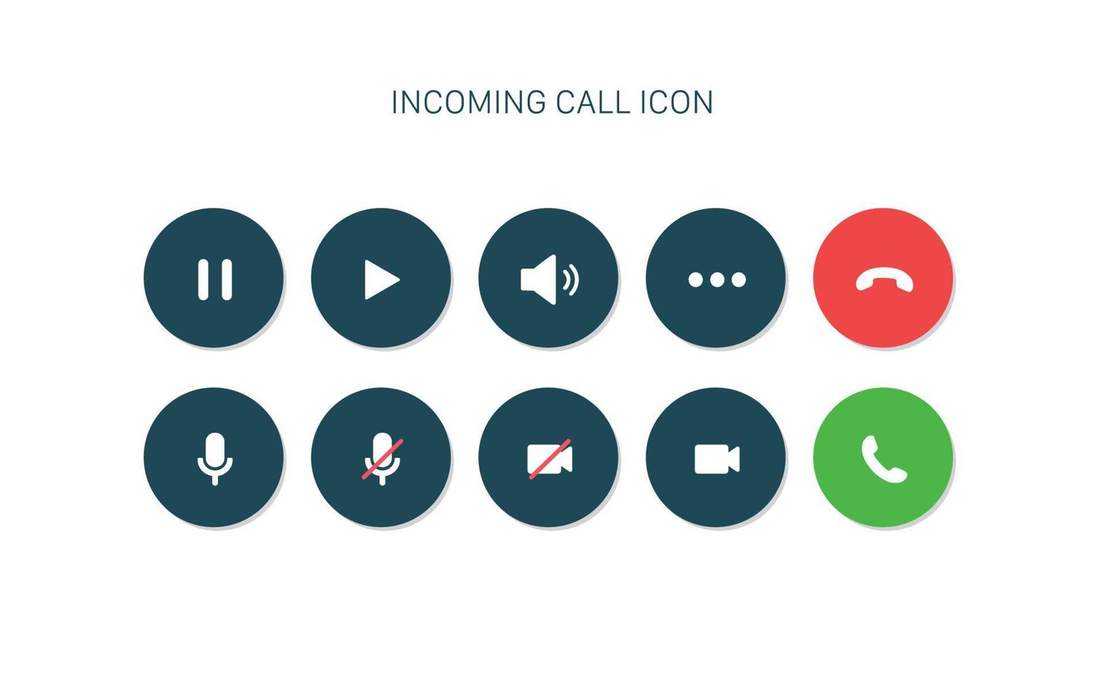 Incoming Phone Call Screen User Interface UI .For website and mobile apps vector illustration