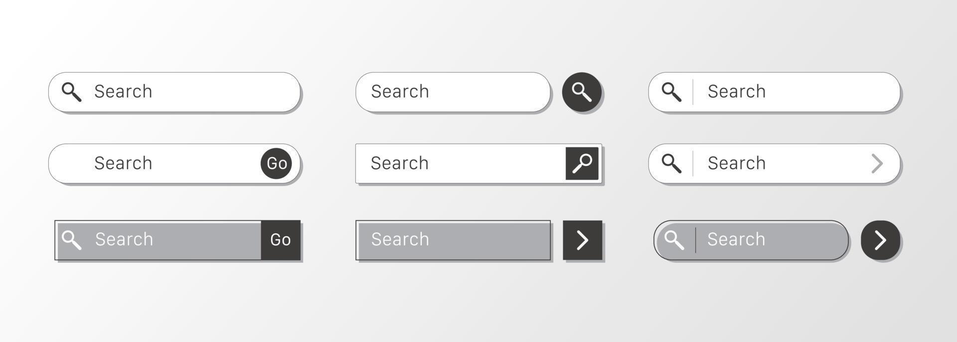 Search Bar for ui, design and web site. vector