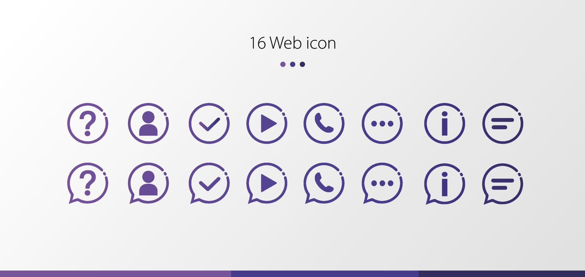 Simple web icon set vector illustration  pack