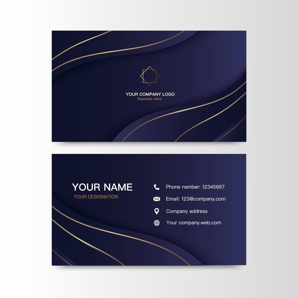 Bussiness card for company simple luxury background vector Illustration