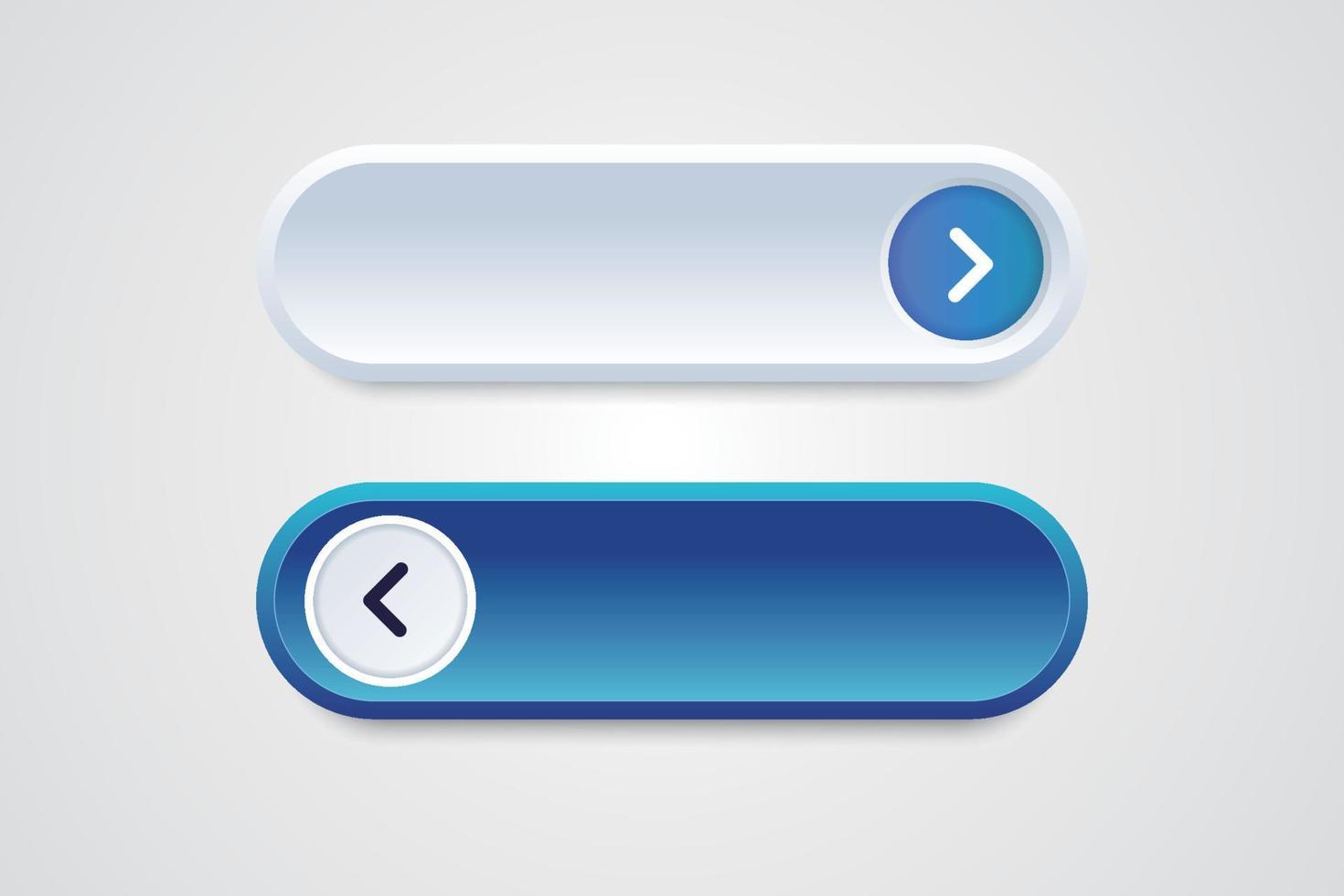 White and blue button  with an arrow. web site, icon template and ui.services, blogs, websites. vector