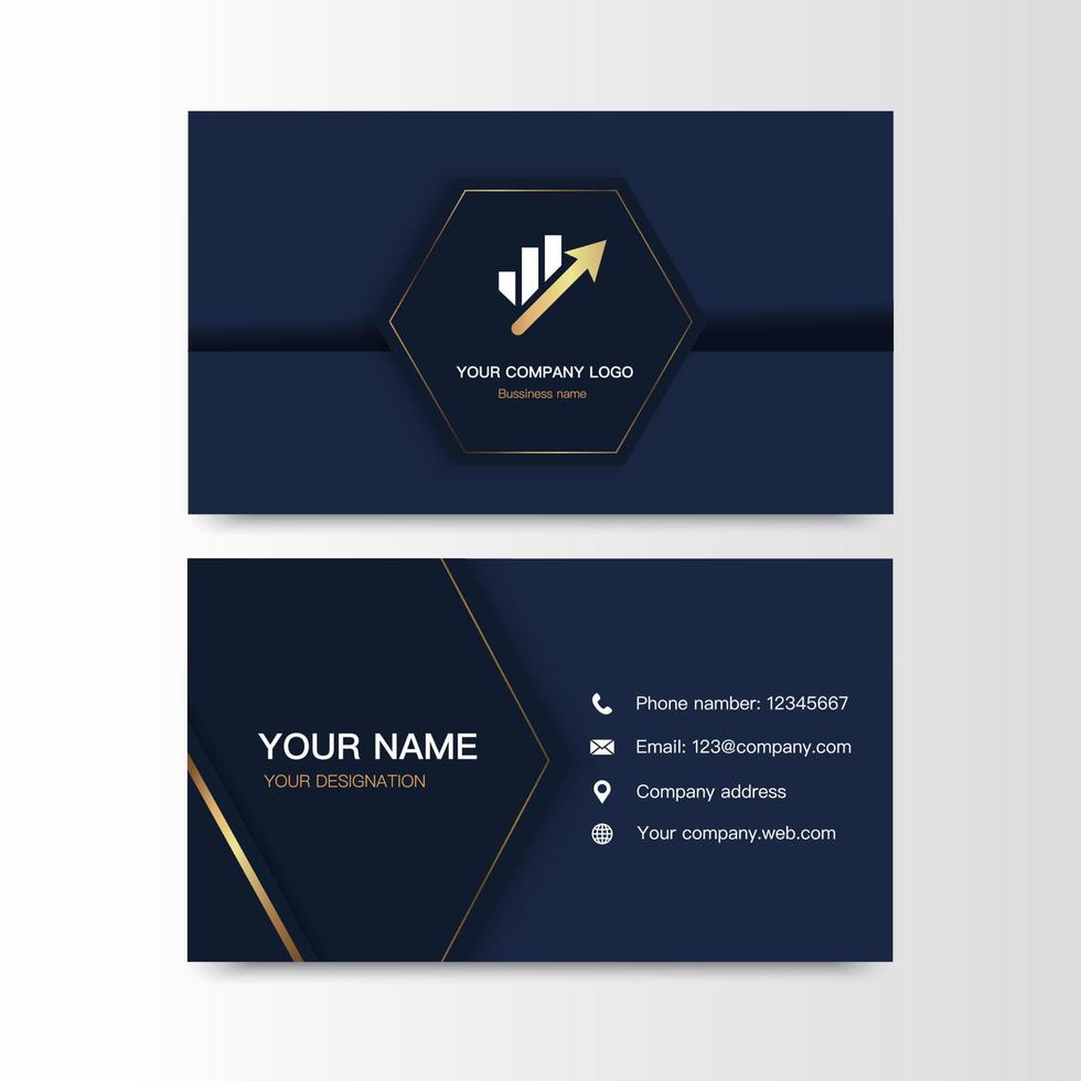 Bussiness card for company simple luxury background vector Illustration