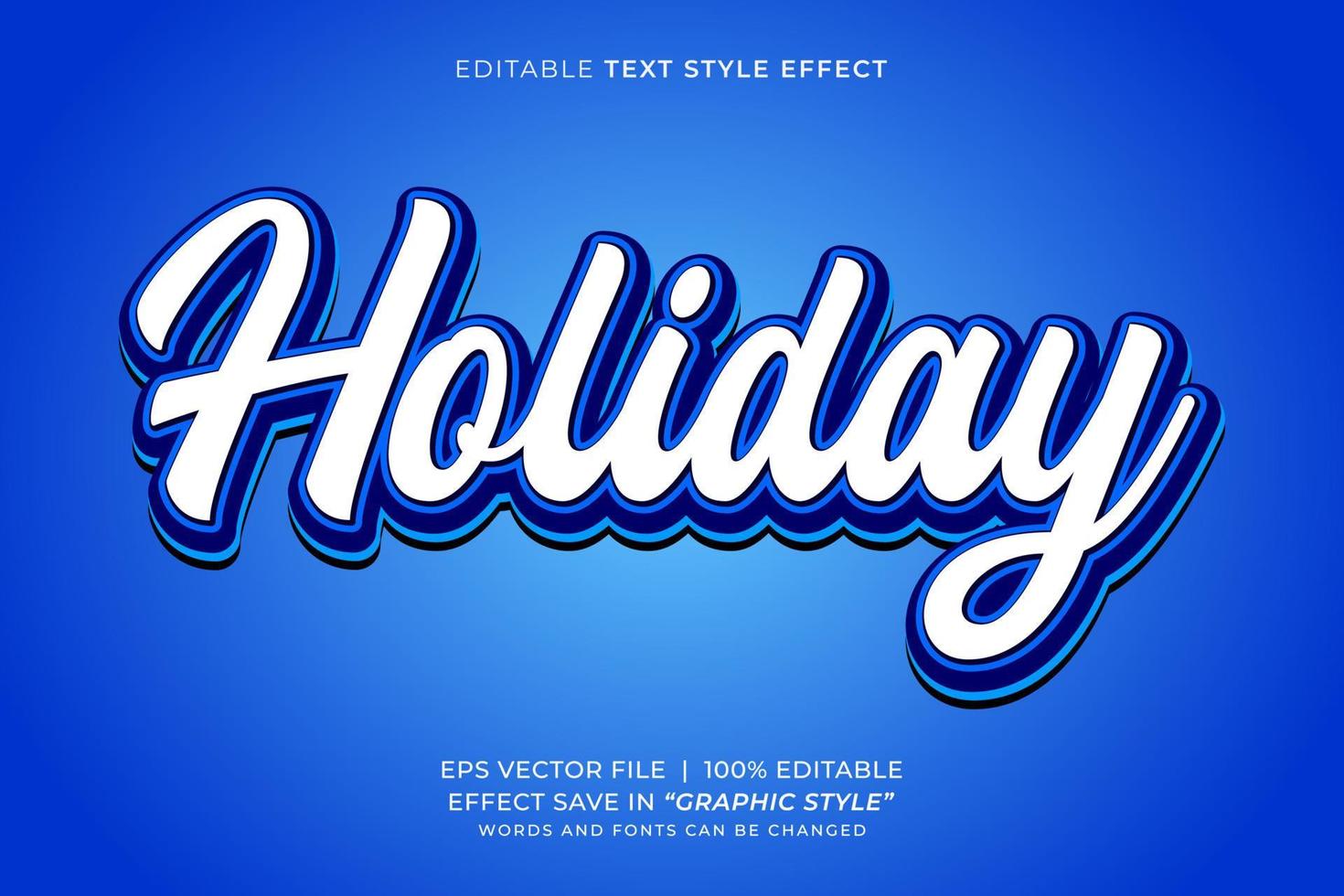 Holiday editable text effect vector