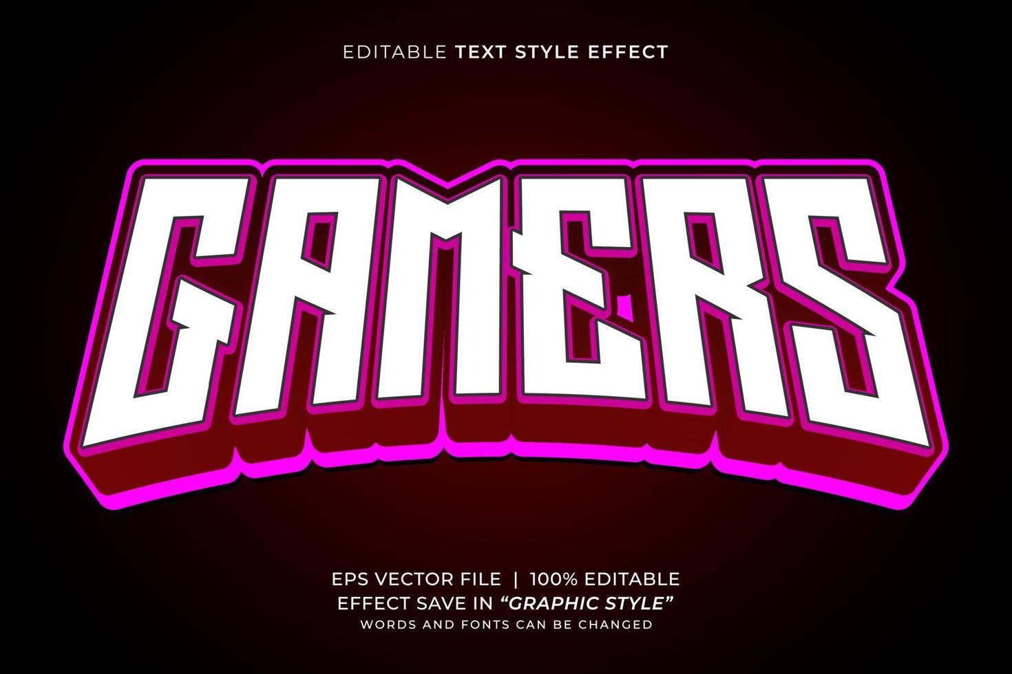 Gaming esport editable text effect vector