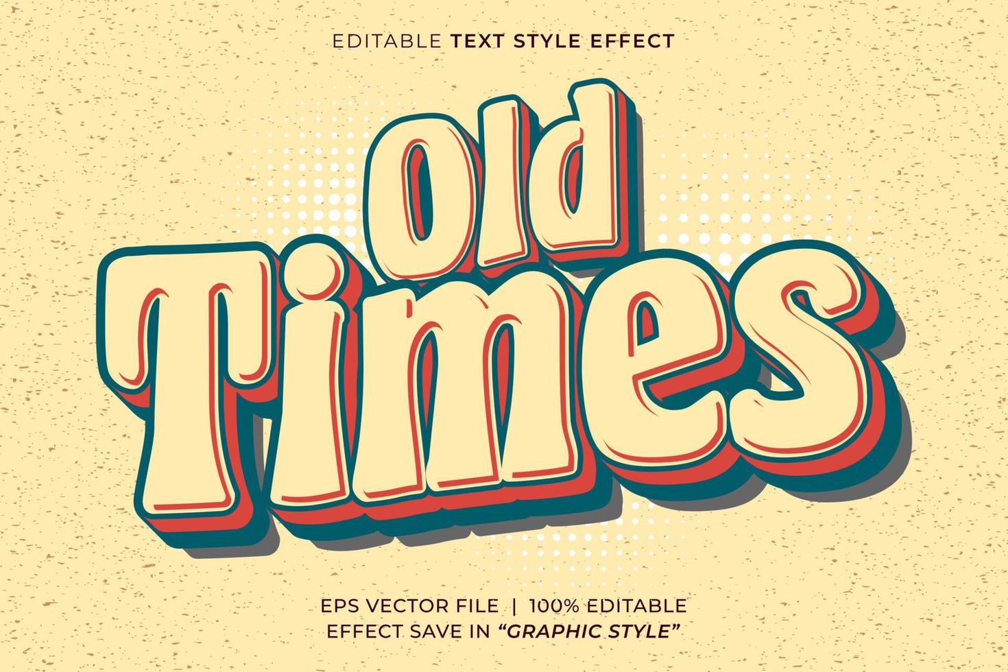 Vintage editable text effect template vector