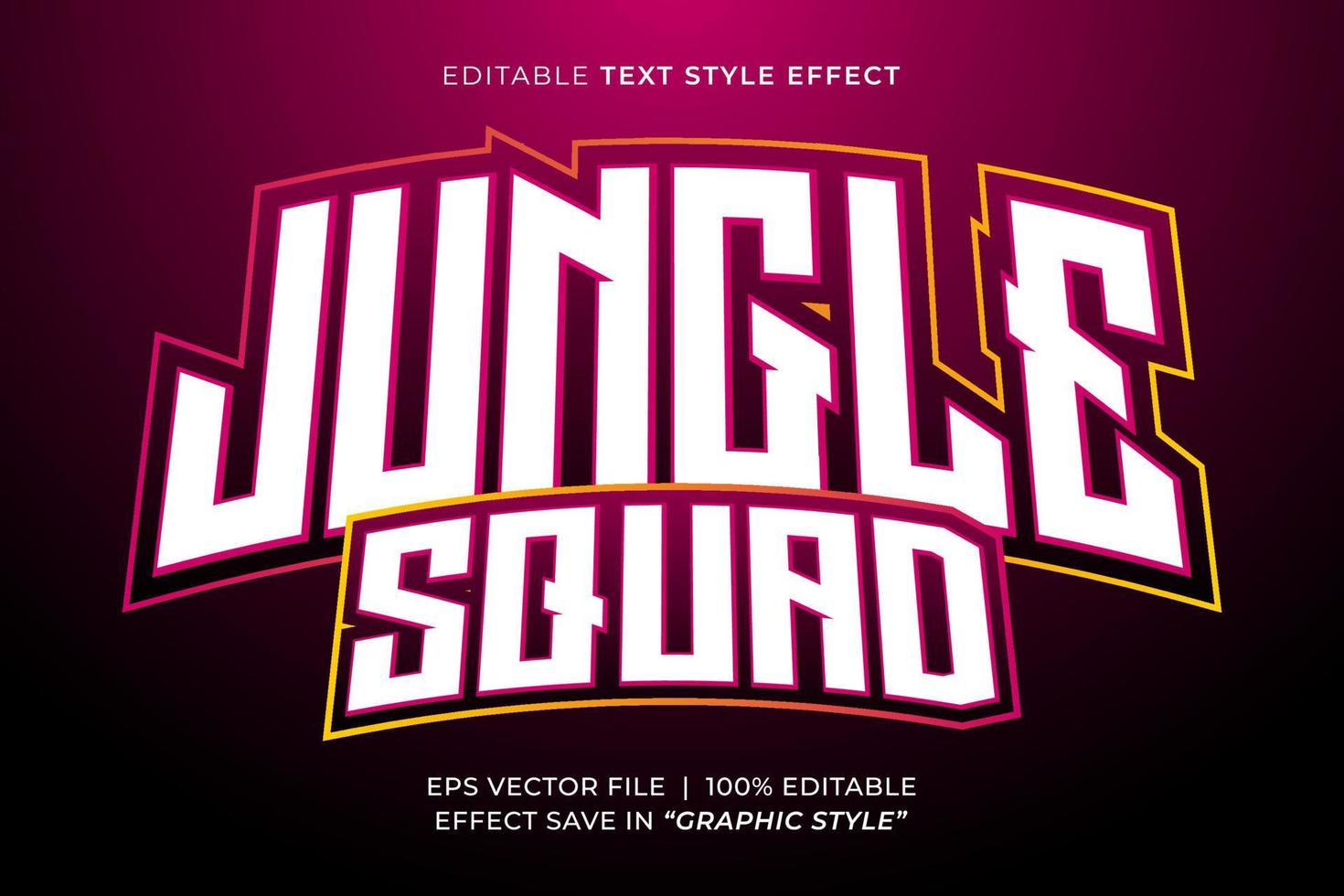 Gaming esport editable text effect vector