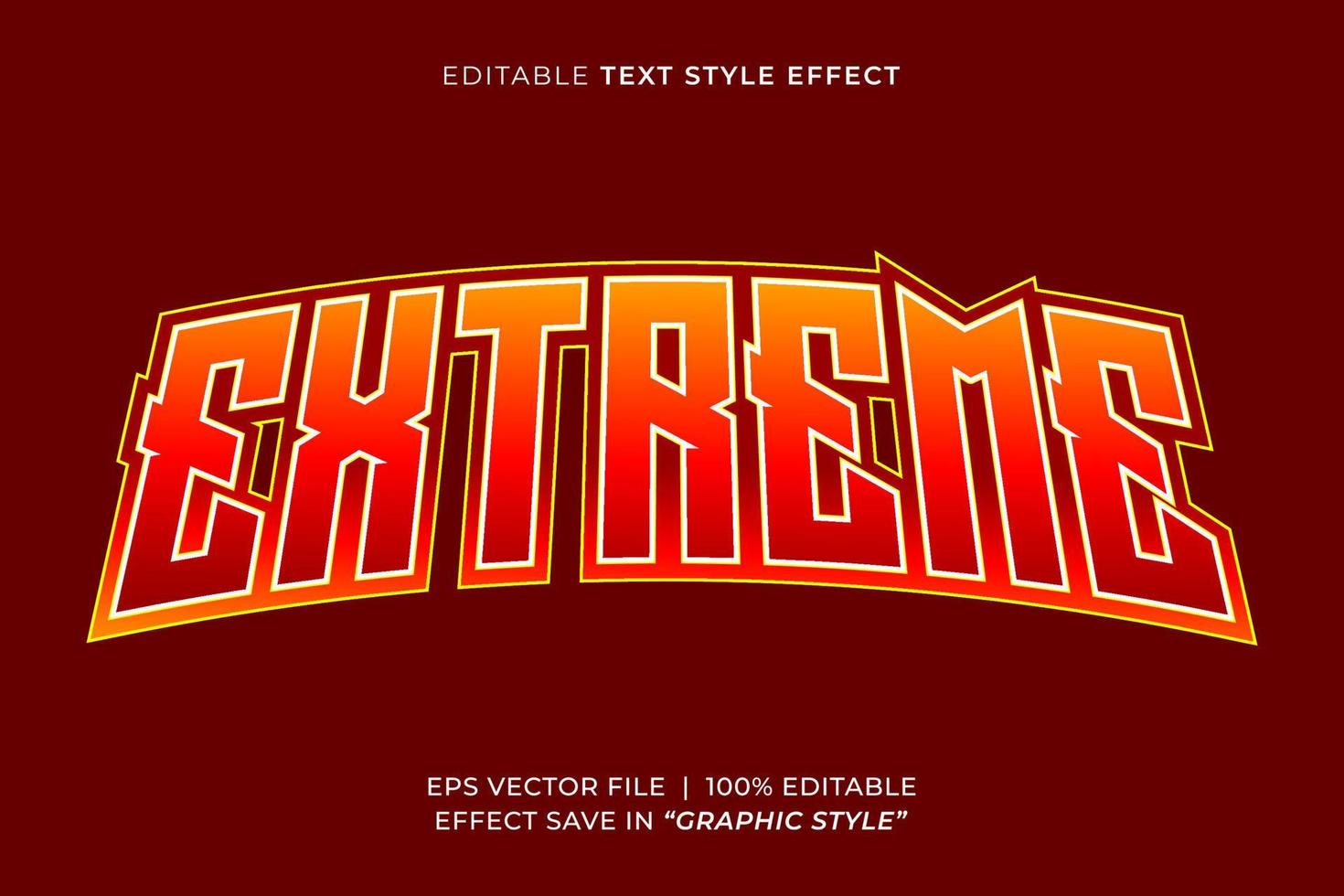 Gaming esport editable text effect vector