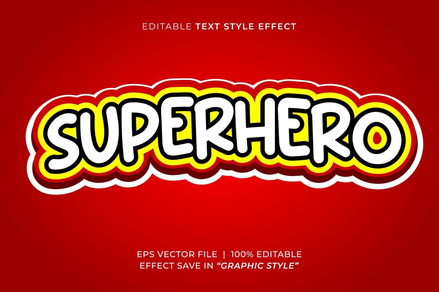 Super hero editable text effect vector