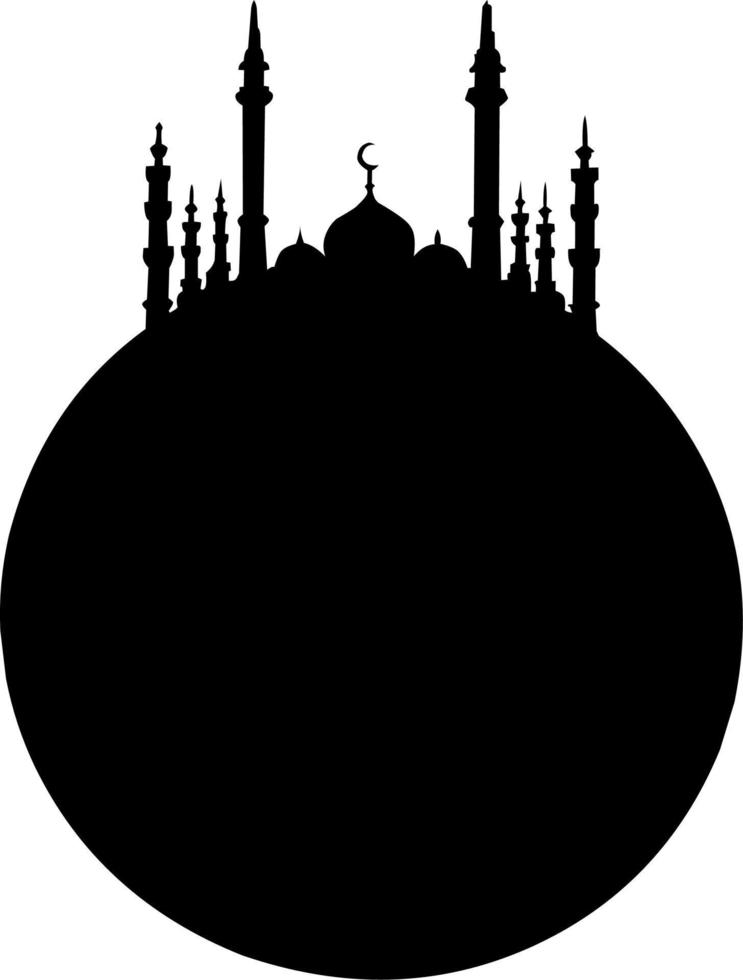 Mosque silhouette vector