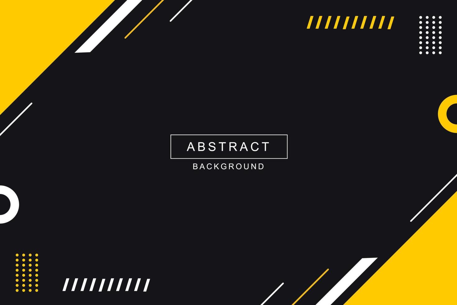 Abstract geometric black and yellow background vector