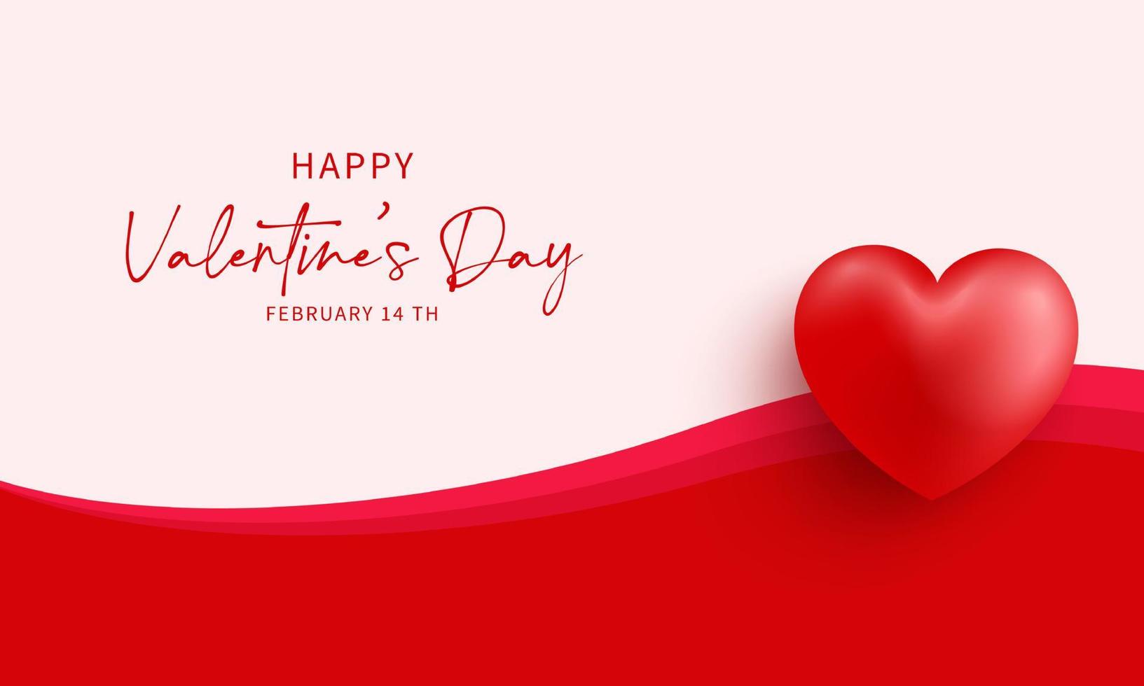 Vector happy valentines day love heart background in paper style