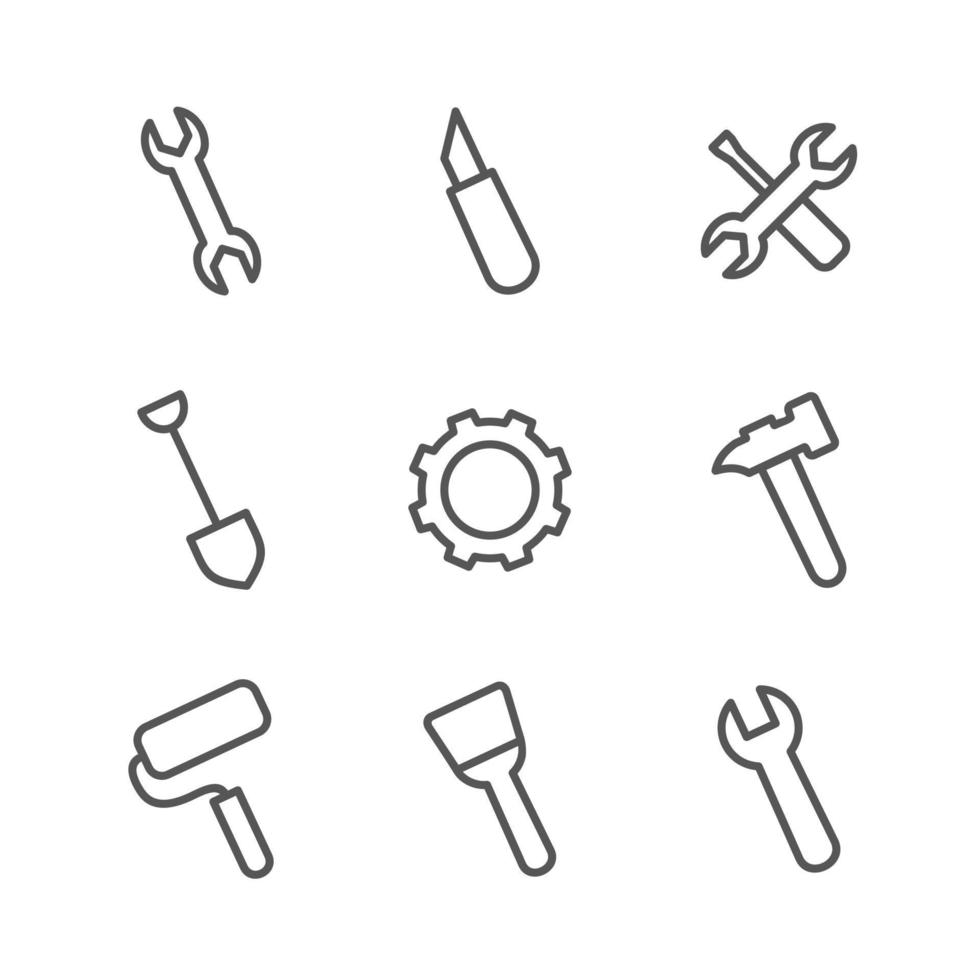 Tool outline icon2 vector