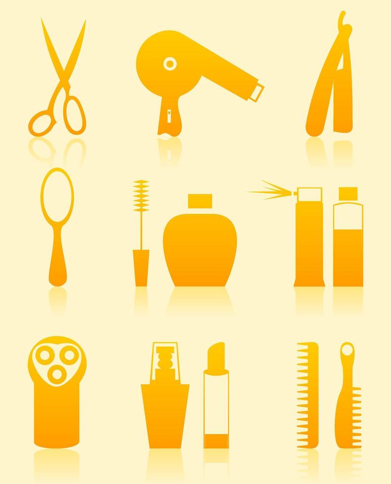 Set of icons on a theme a bathroom. A vector illustration