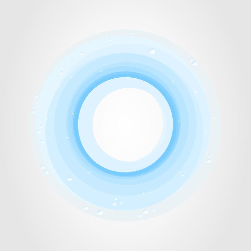 Blue circle from water. A vector illustration