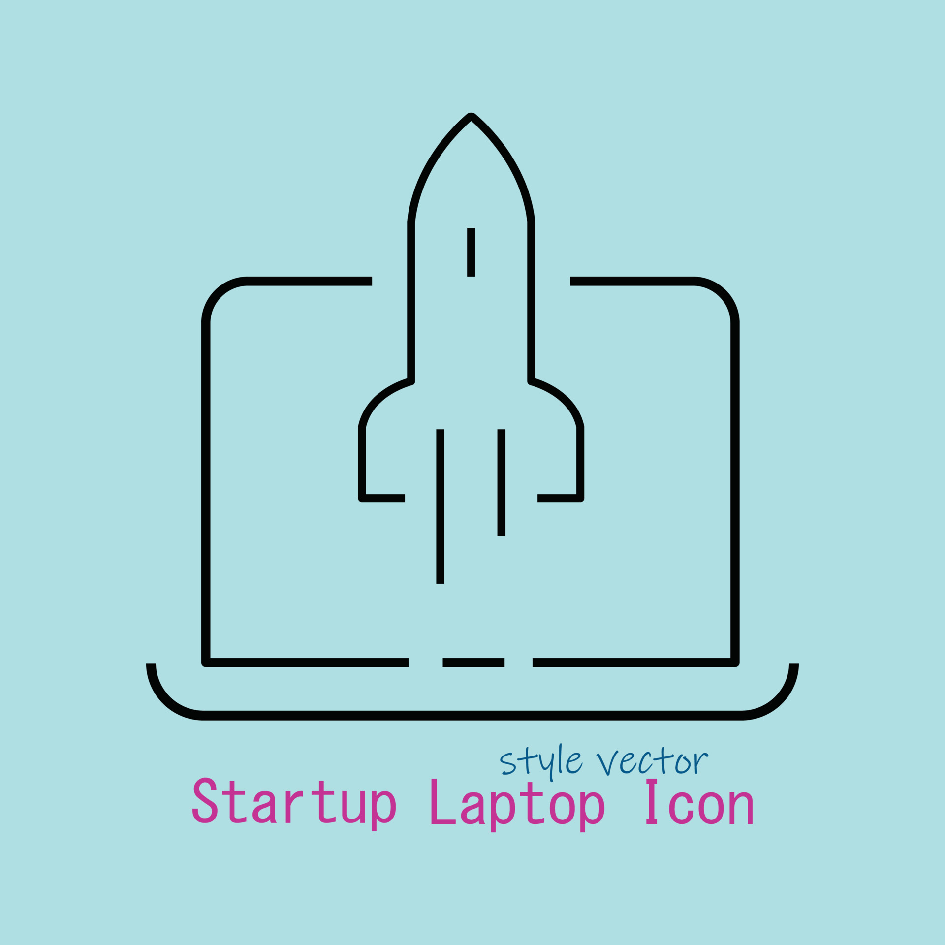 icono de la computadora portátil de inicio en un vector de estilo ...