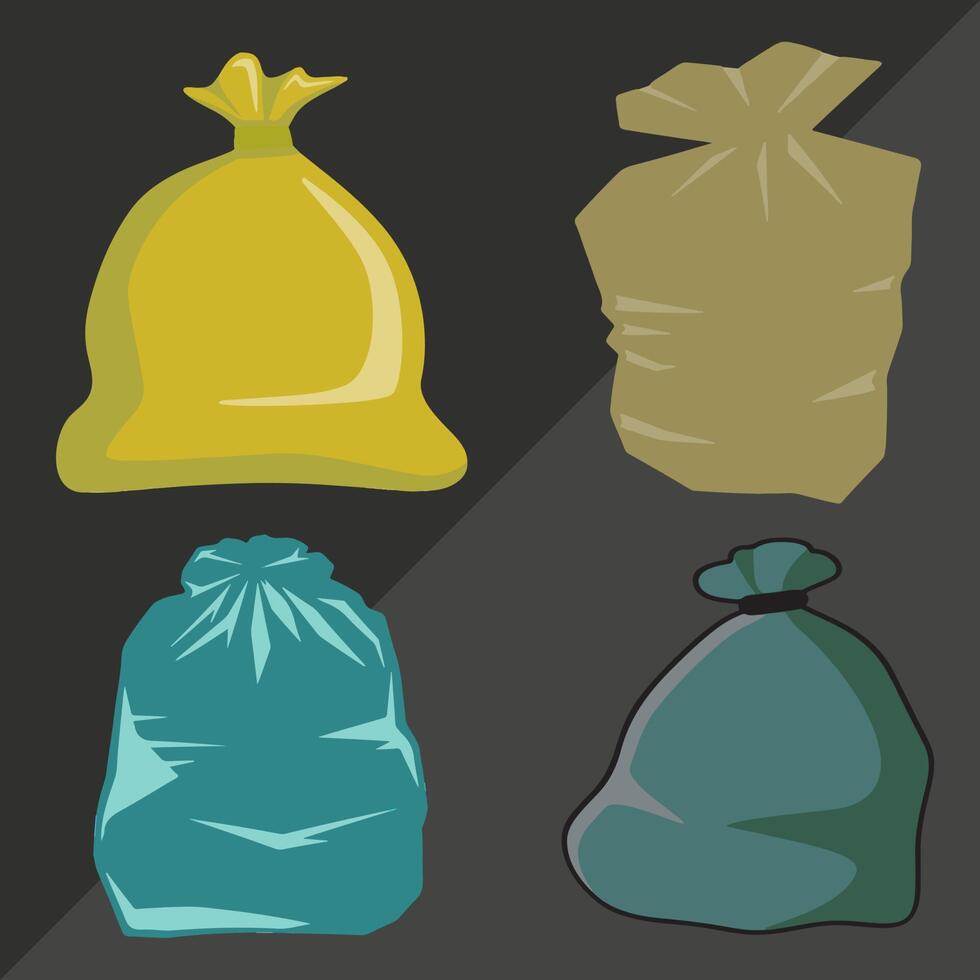 Garbage Trash Bag 17555017 Vector Art at Vecteezy