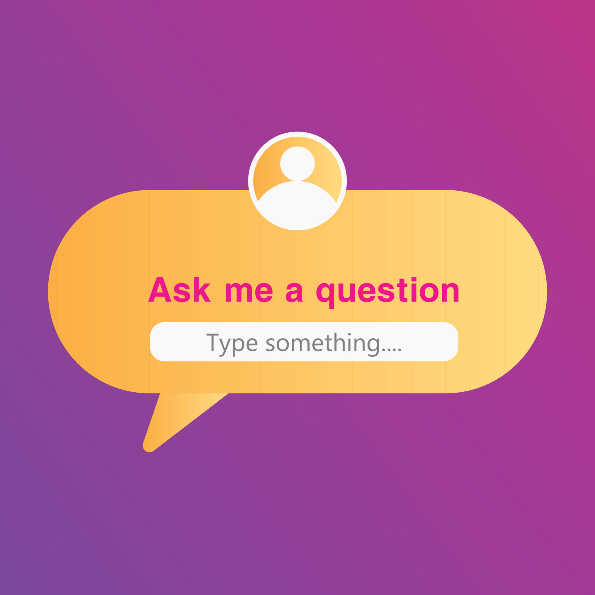 Instagram Ask me Question Sticker, Social Media Question, User ...