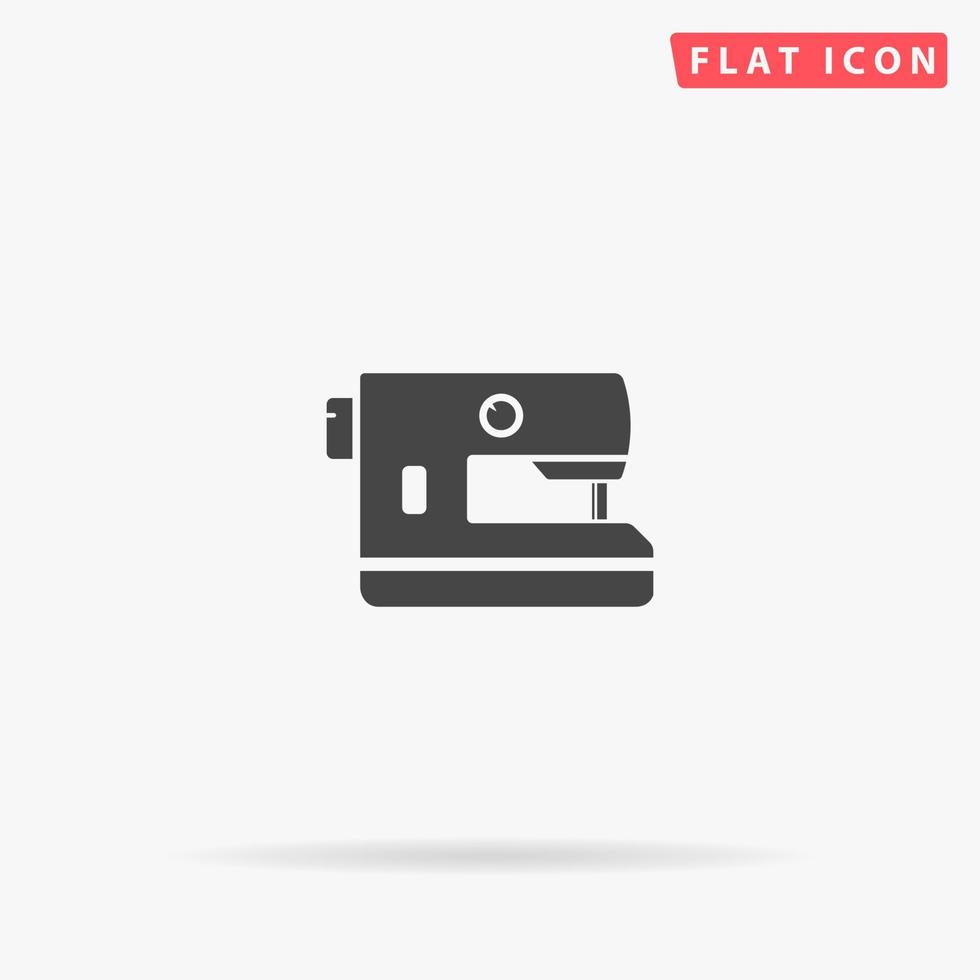 Electric Sewing Machine flat vector icon. Hand drawn style design illustrations.