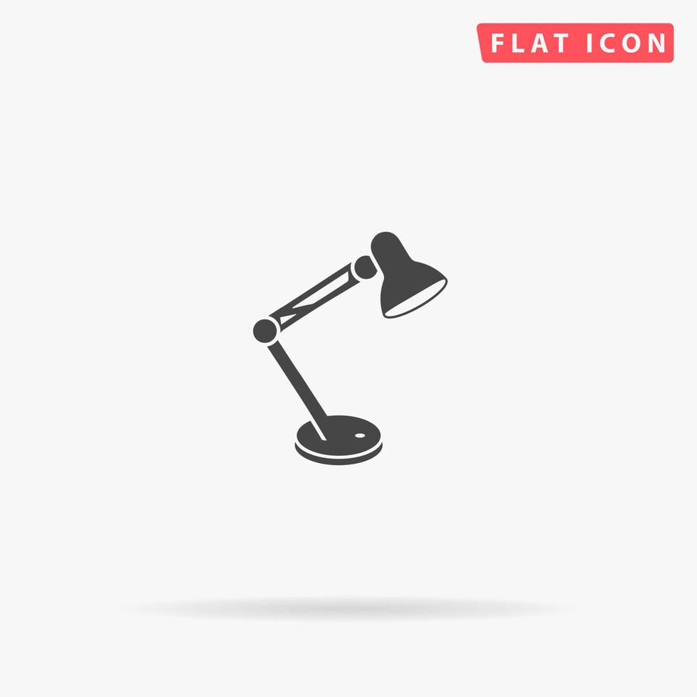 icono de vector plano de lámpara de mesa. ilustraciones de diseño de estilo dibujado a mano.