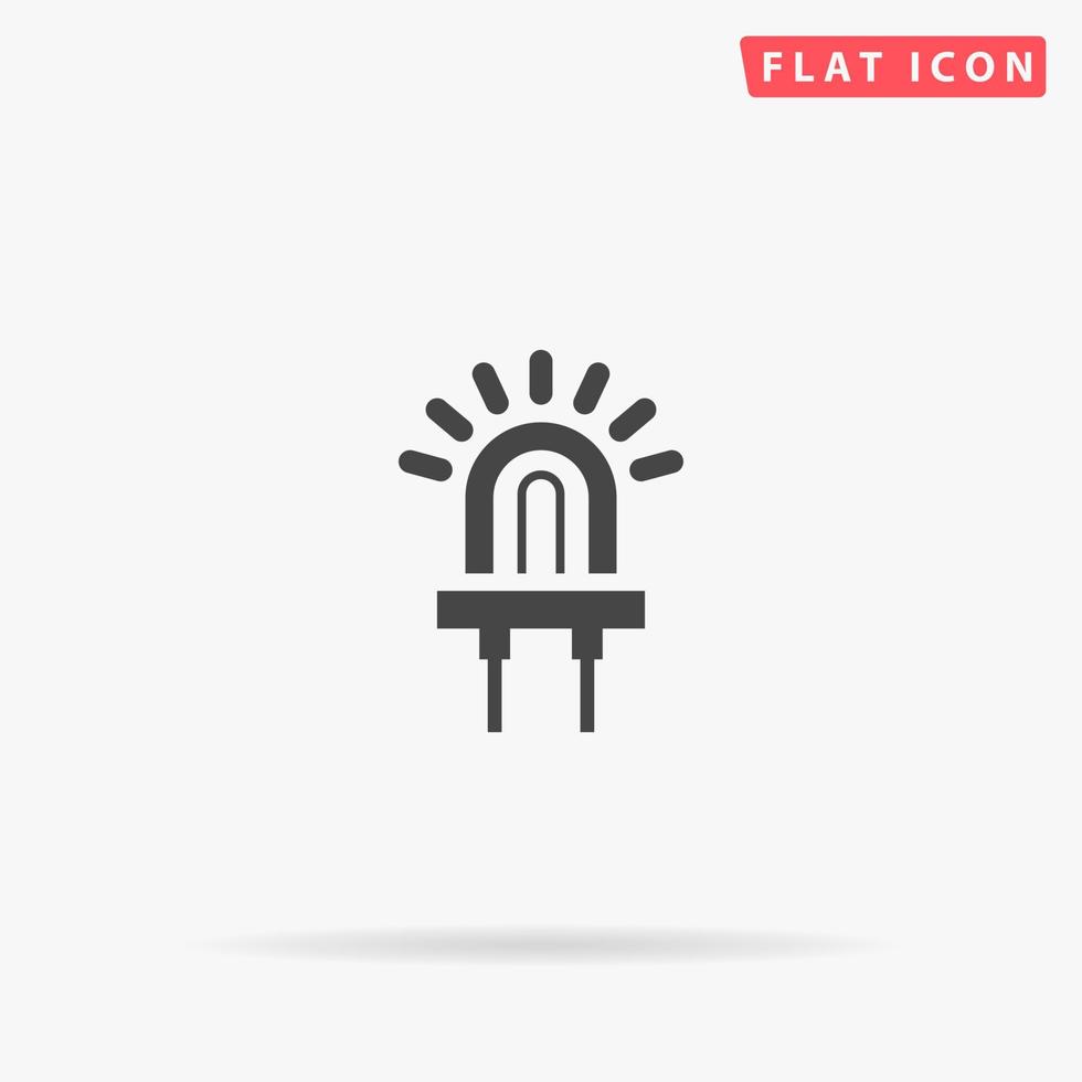 Led Diod flat vector icon. Hand drawn style design illustrations.