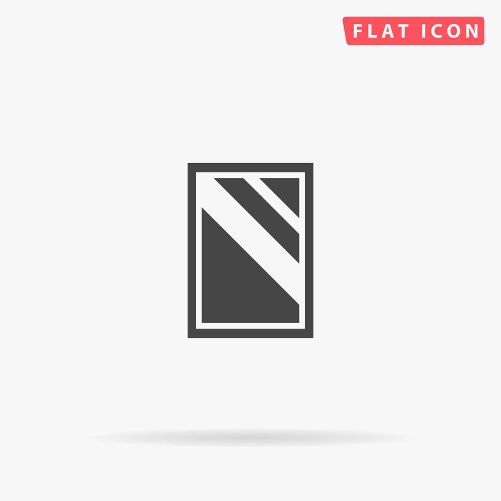 Mirror flat vector icon. Hand drawn style design illustrations.