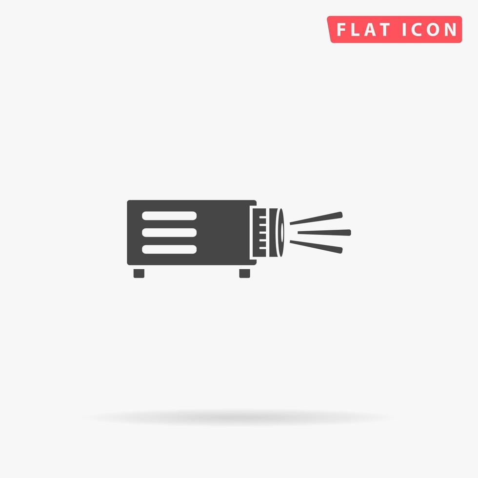 Projector flat vector icon. Hand drawn style design illustrations.