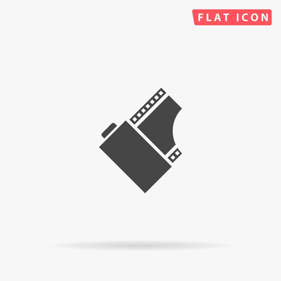 icono de vector plano de película fotográfica. ilustraciones de diseño de estilo dibujado a mano.