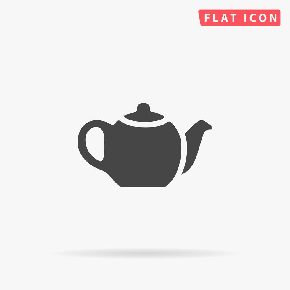 Kettle flat vector icon. Hand drawn style design illustrations.