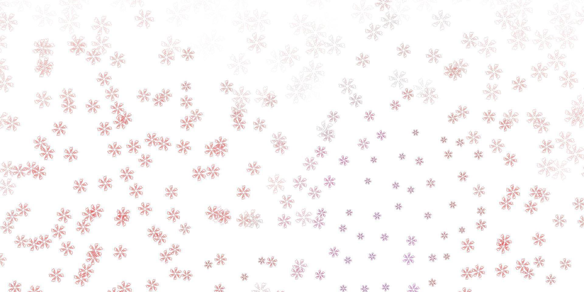 Light pink, red vector abstract artwork with leaves.