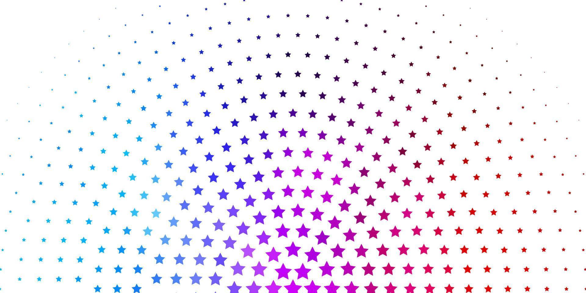 Light Blue, Red vector template with neon stars.