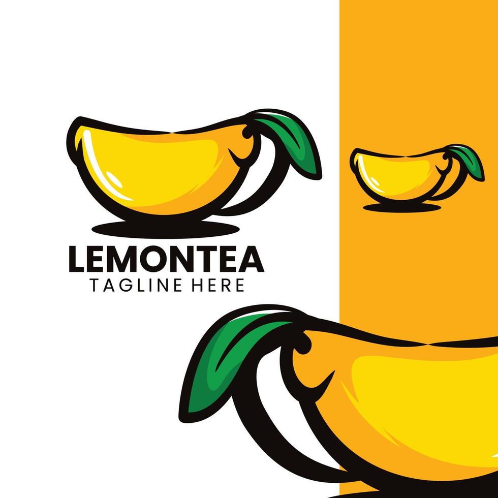 Lemon tea art illustration vector