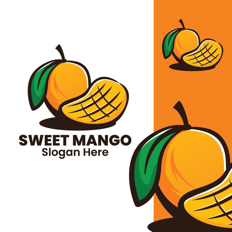 sweet mango art illustration vector