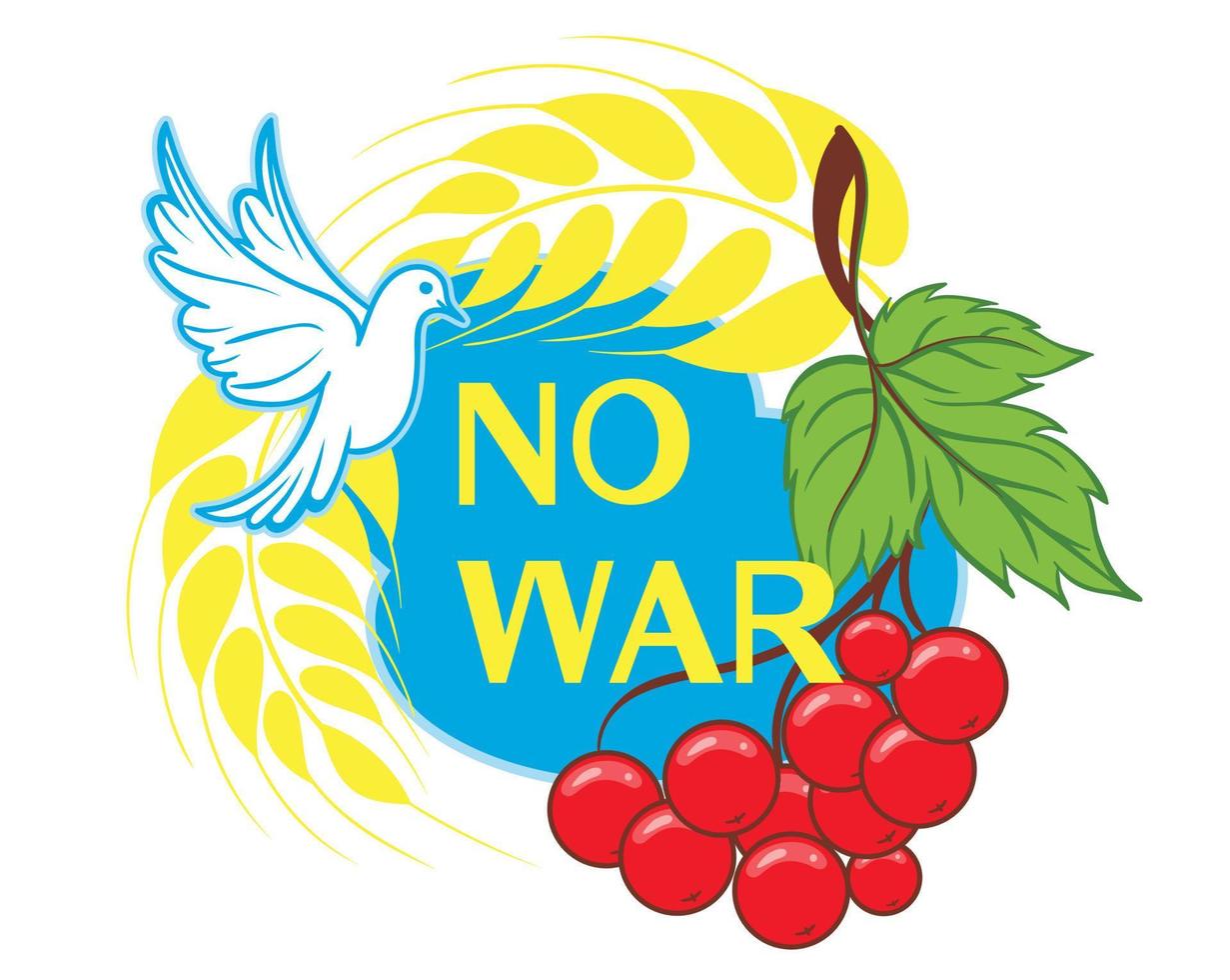 No war in Ukraine, illustration calling to protect and support the freedom of the Ukrainian people vector
