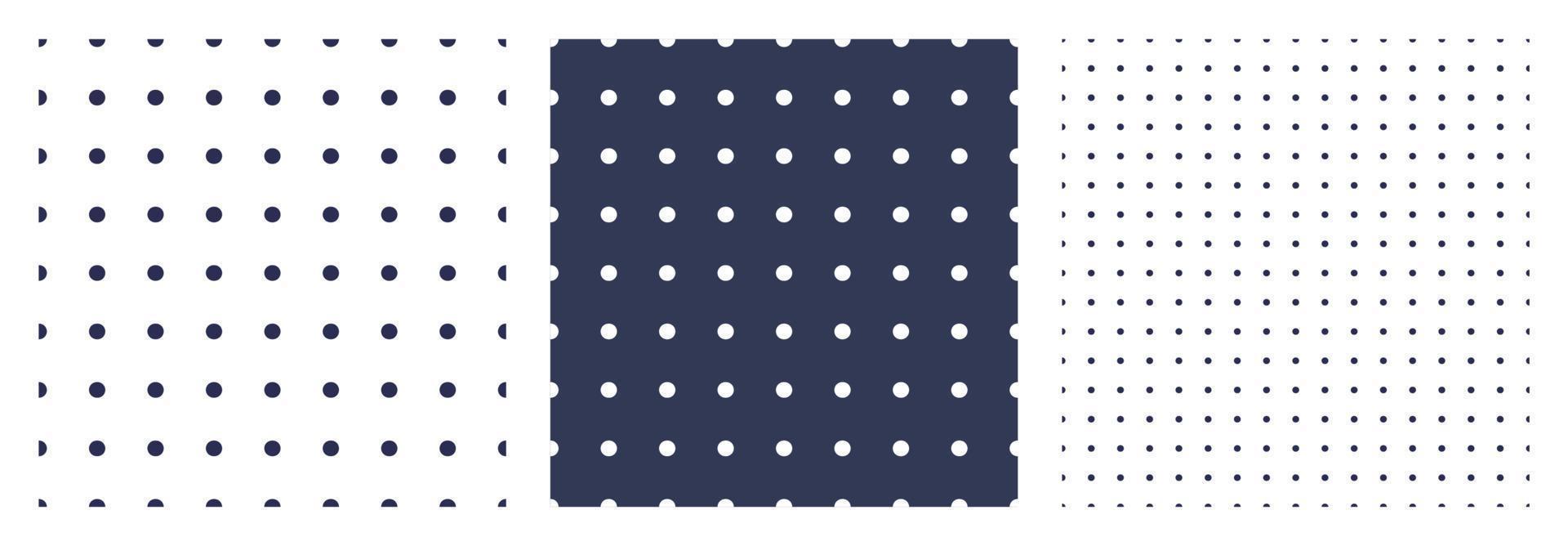 set of polka dots or bullet journal texture. Seamless monochrome pattern. Dotted background. Soft abstract geometric pattern. vector