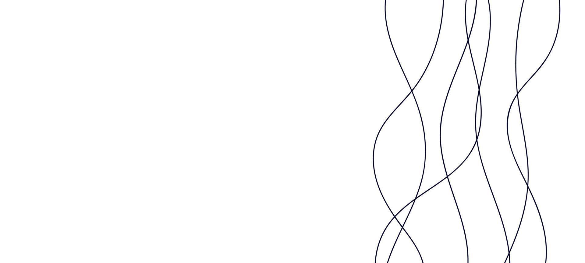 Abstract wavy thin line. Squiggle elements banner. Pattern with scribble, wiggle and undulate. Vector isolated illustration