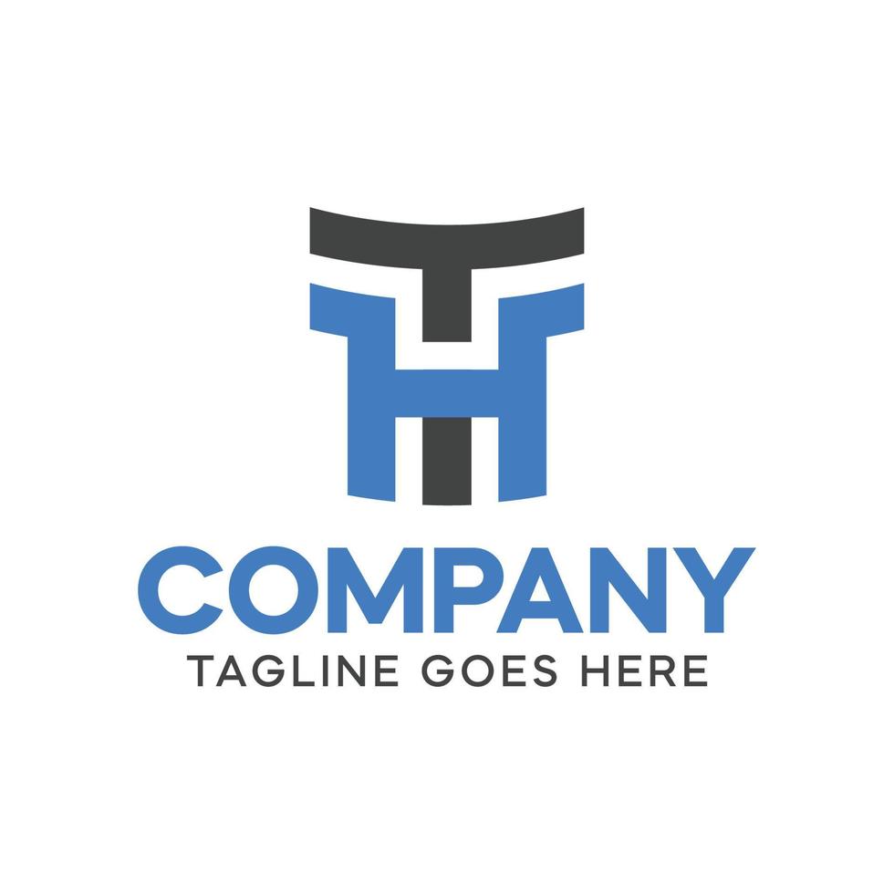 TH symbol logo design ht vector