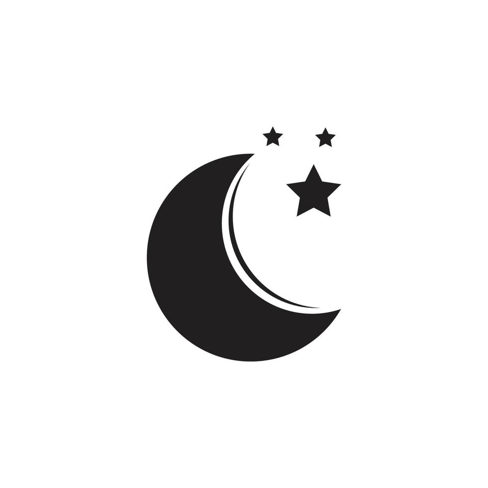 logotipo de la ilustración de la luna vector