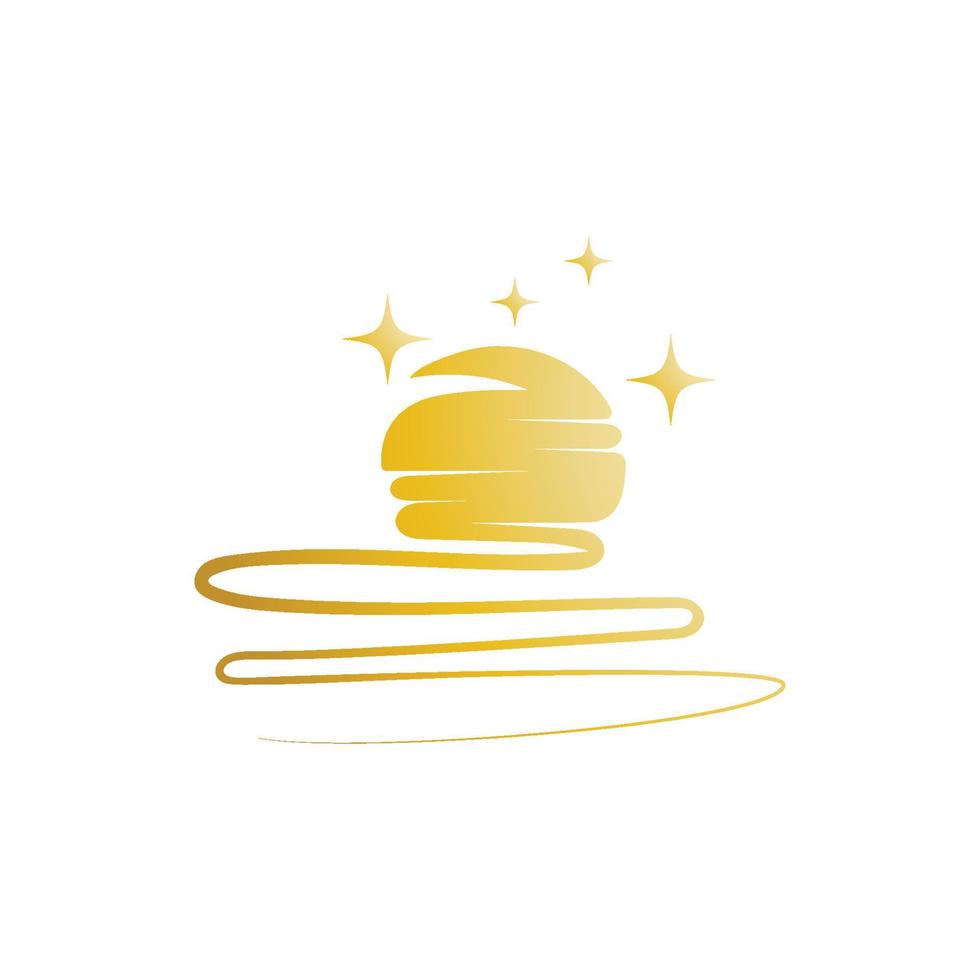 Moon ilustration logo vector