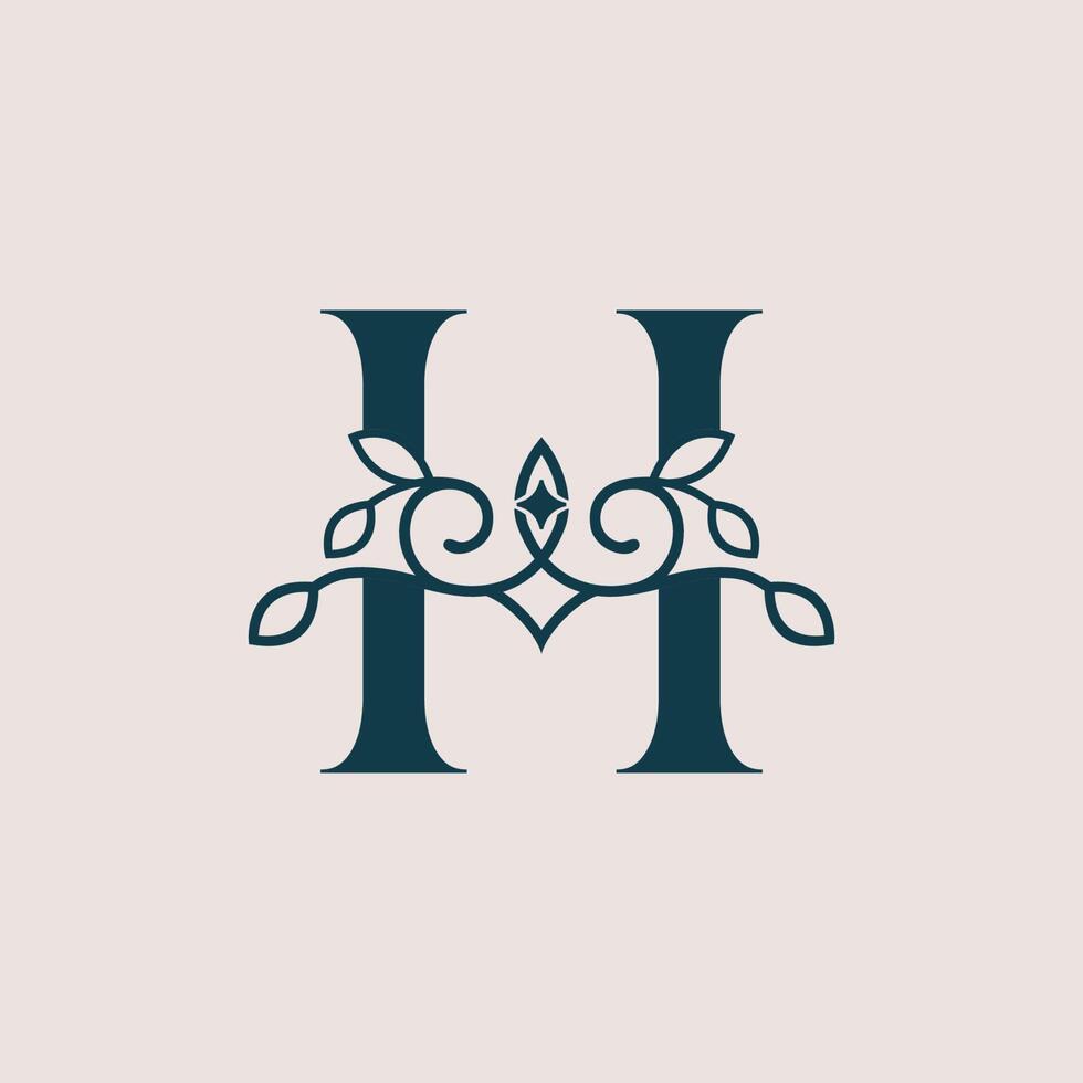 brand logo design template beauty cosmetic H vector