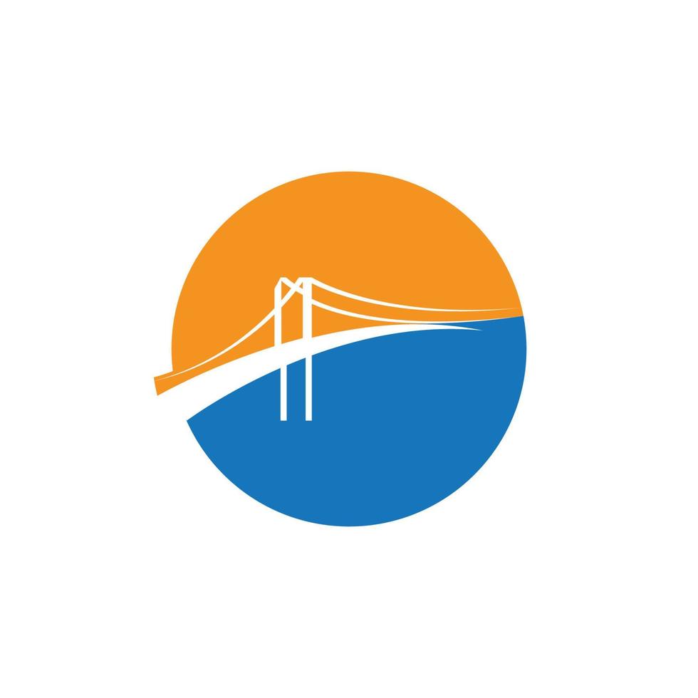 plantilla de logotipo de puente vector