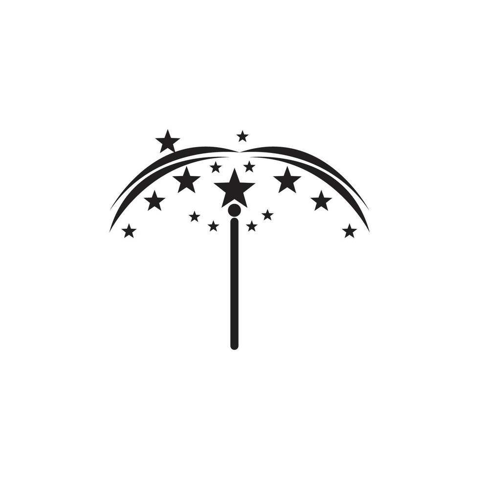 magic stick logo vector