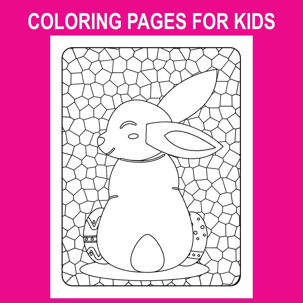 print stand glass para colorear para niños, pascua para colorear imagen no 6 vector