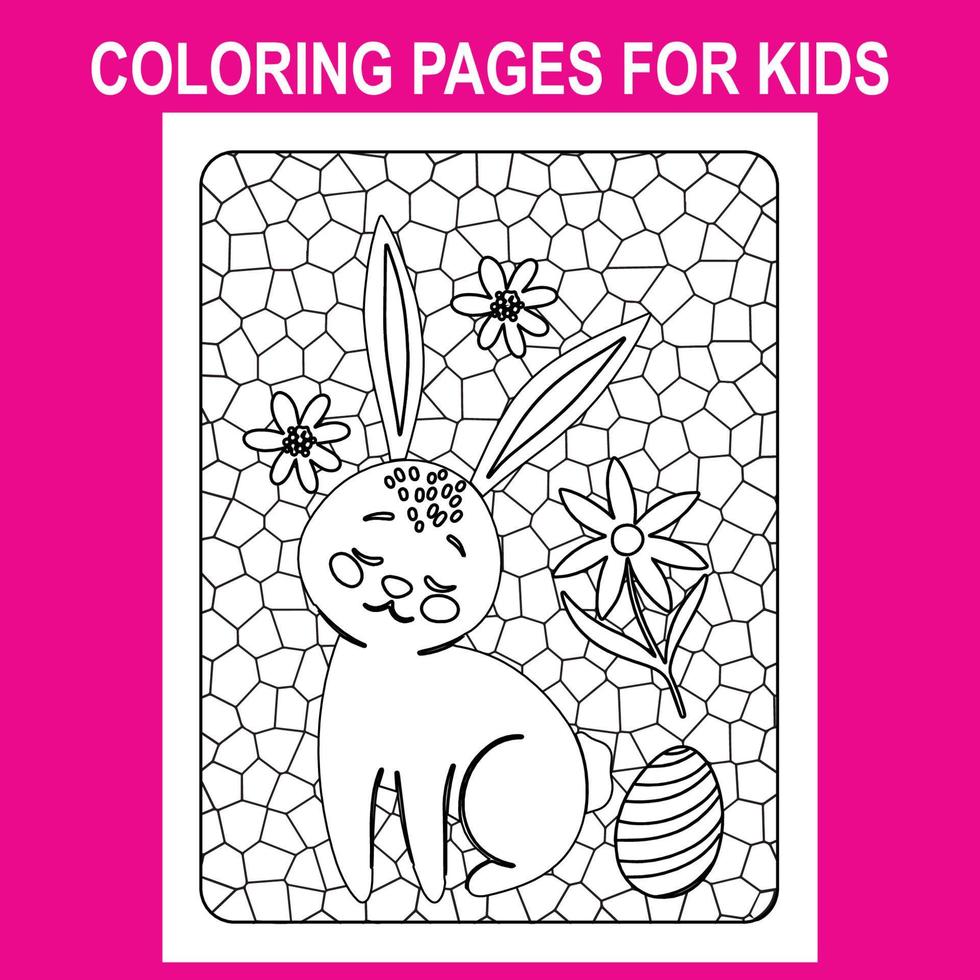 print stand glass para colorear para niños, pascua para colorear imagen no 9 vector