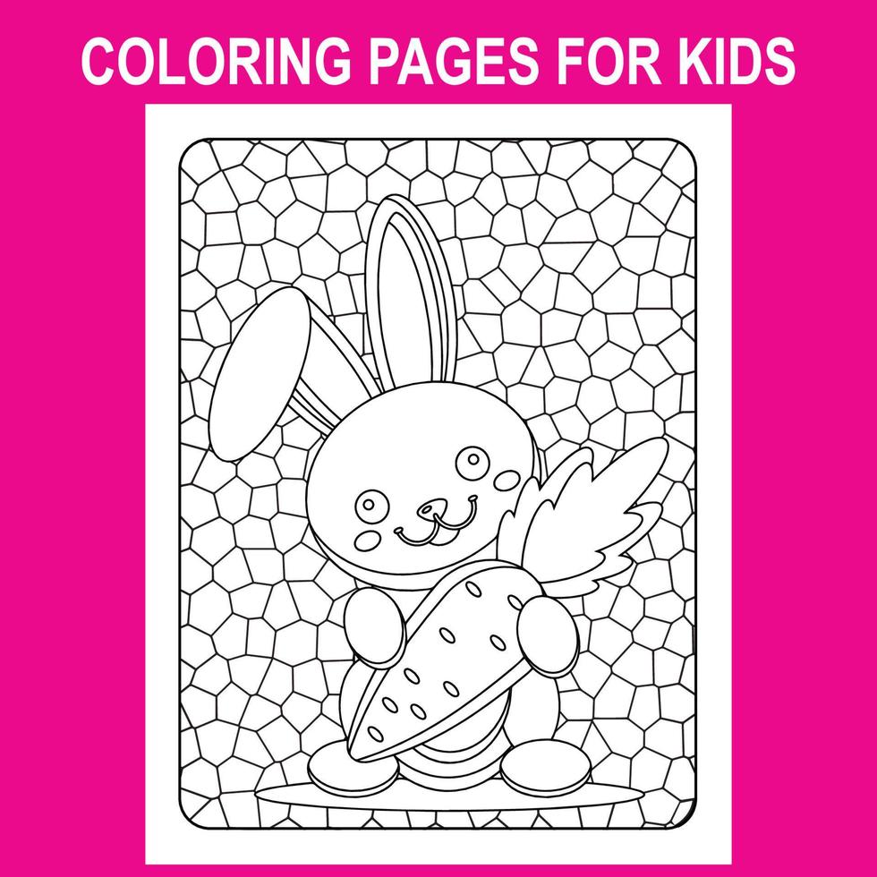 print stand glass para colorear para niños, pascua para colorear imagen no 5 vector