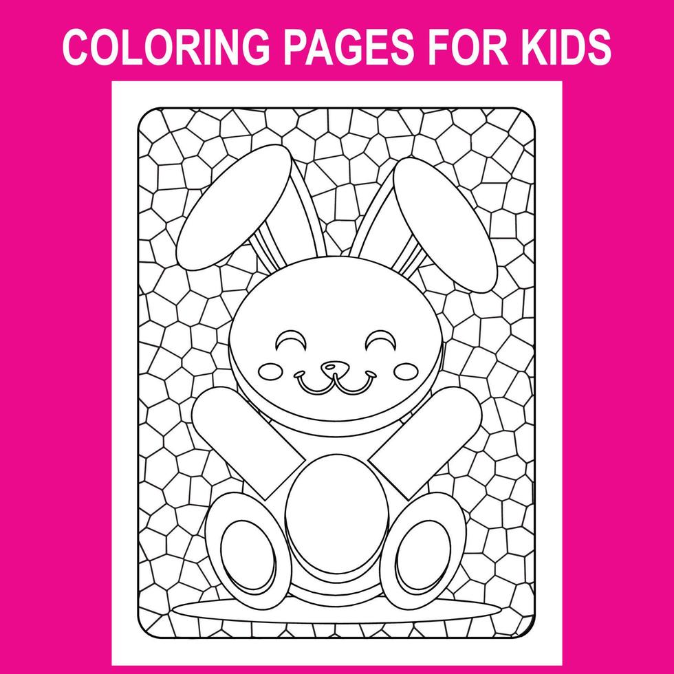 print stand glass para colorear para niños, pascua para colorear imagen no 10 vector