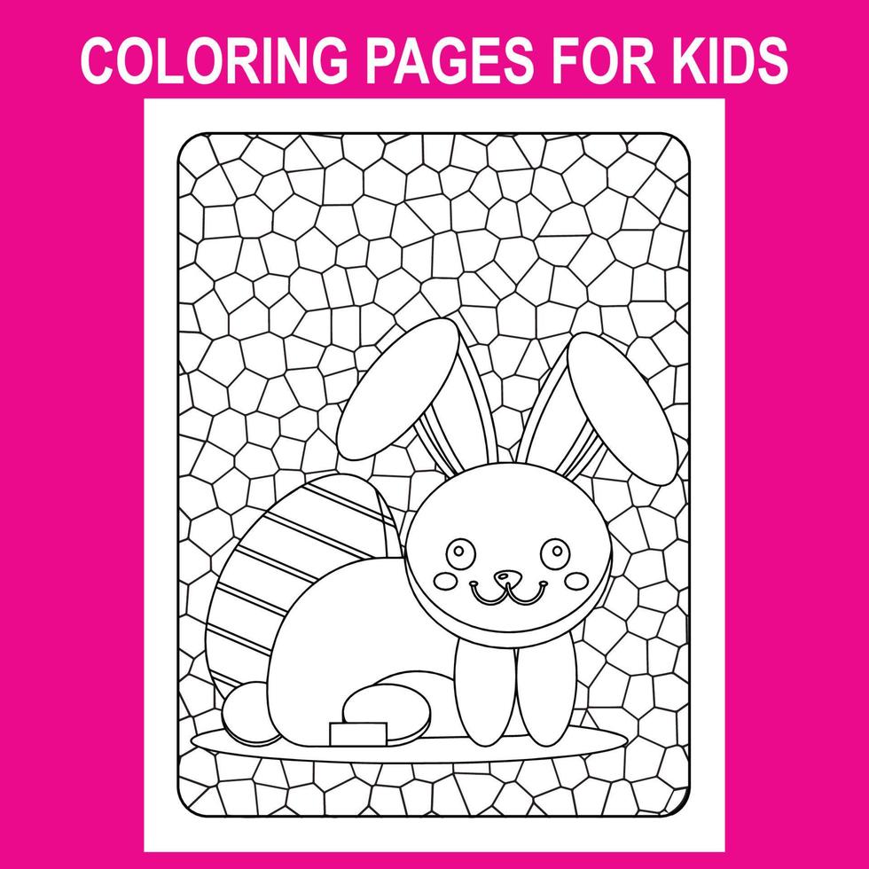 print stand glass para colorear para niños, pascua para colorear imagen no 2 vector