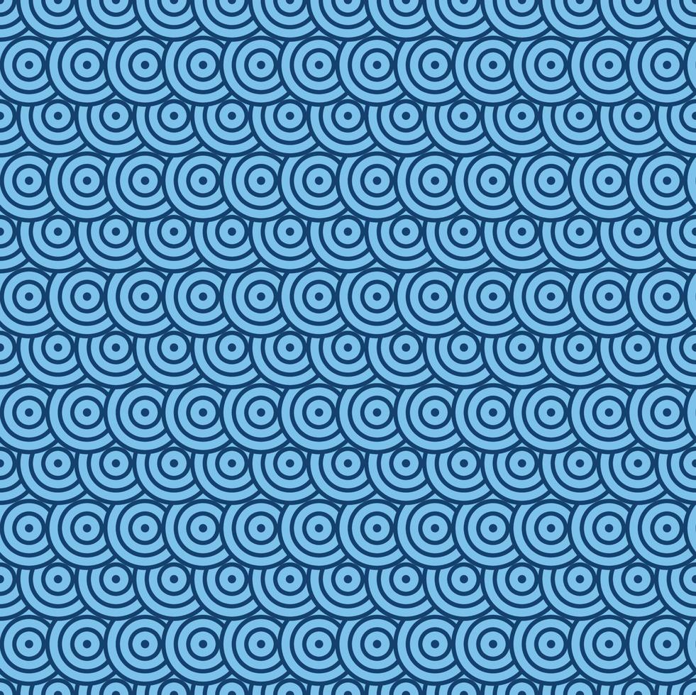 Seamless Japanese circle pattern. Repeat the geometric circle tile. Vector illustration.